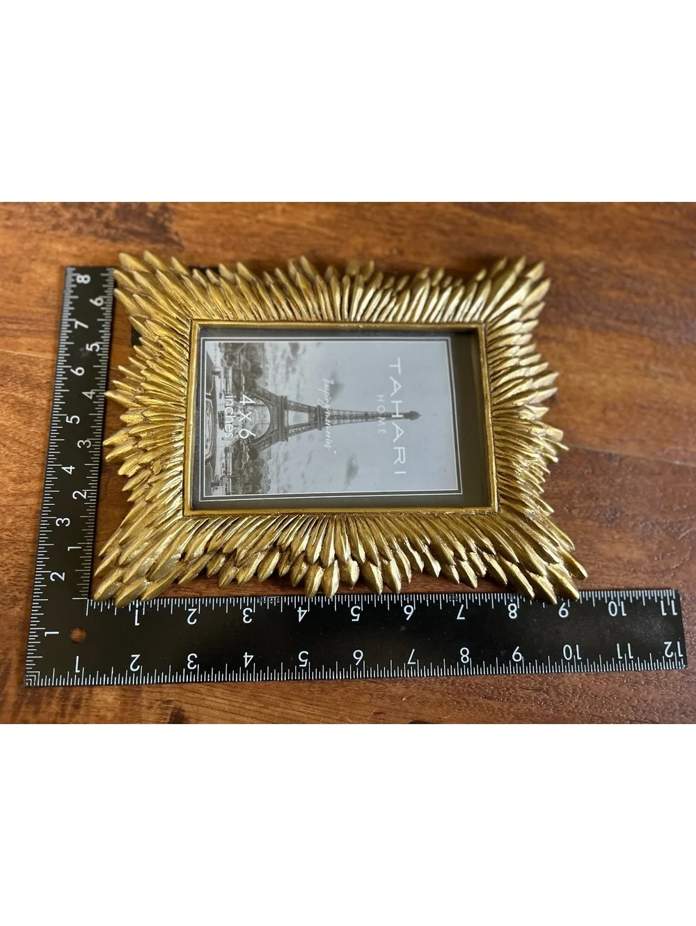 Tahari Home Gold Ornate 4x6 Photo Frame